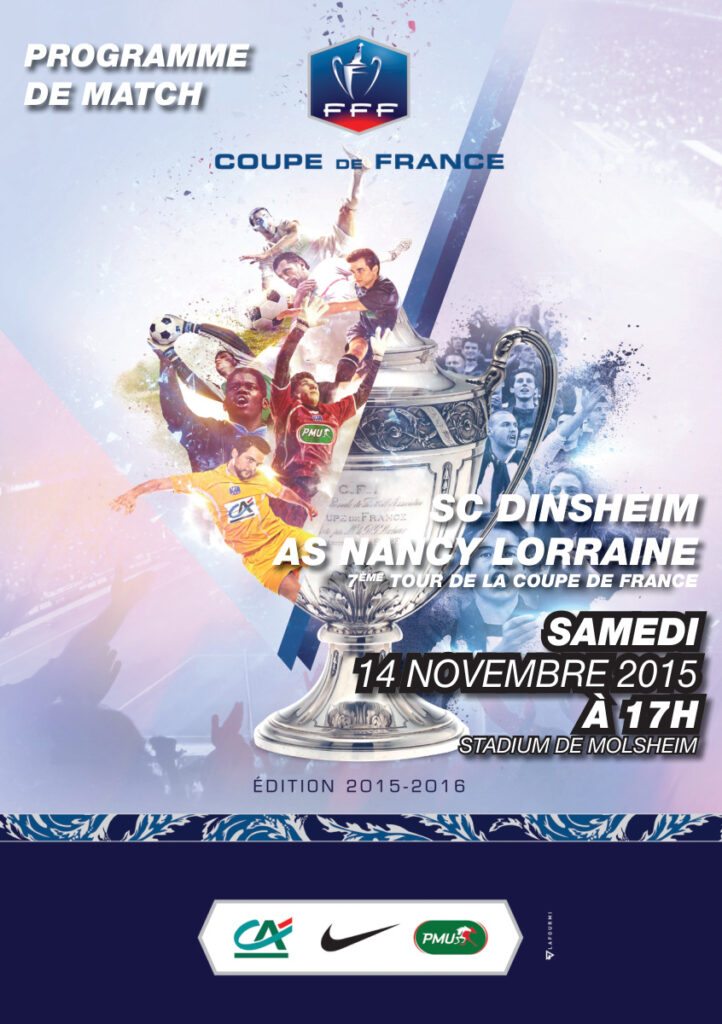Couverture du programme SC Dinsheim – AS Nancy Lorraine, 14 novembre 2015