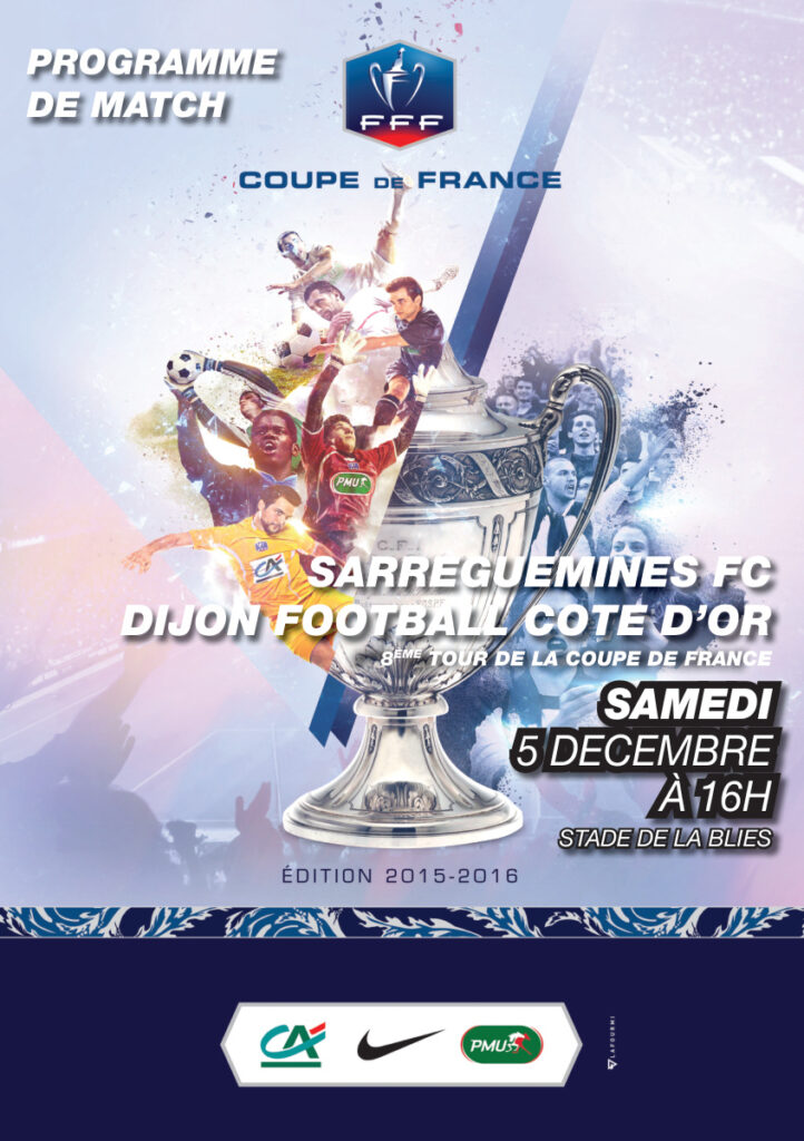 Couverture du programme Sarreguemines FC – Dijon FCO, 5 décembre 2015